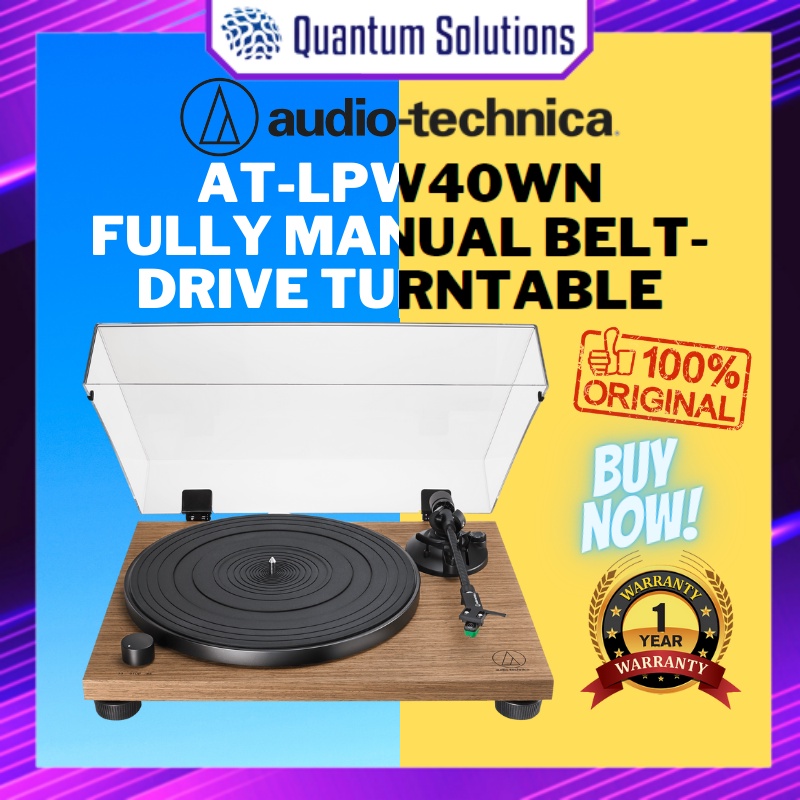 AudioTechnica ATLPW40WN Fully Manual BeltDrive Turntable Shopee