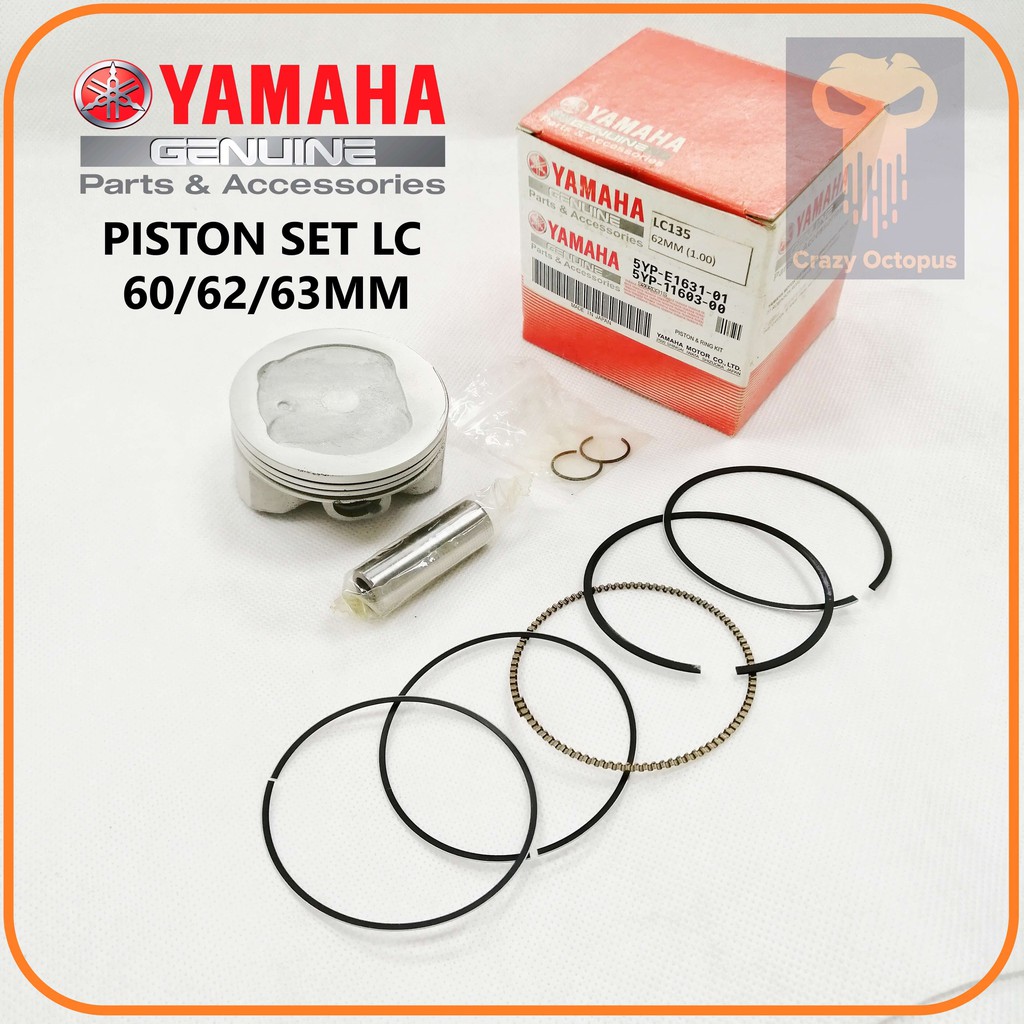 YAMAHA Piston Kit Full Set LC135 60MM / 62MM / 63MM (0.25, 0.50, 0.75