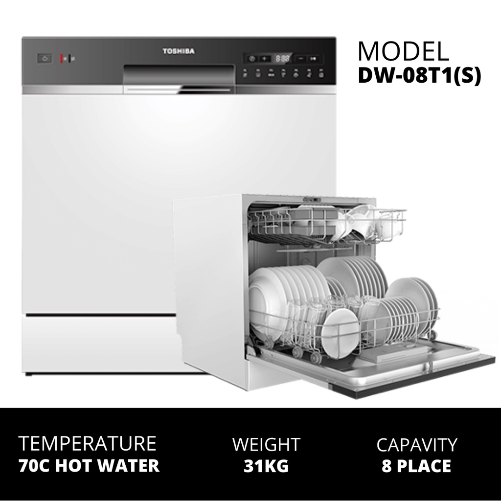 (Free Shipping Penang,Kedah & Perlis) Toshiba Table Top Dishwasher