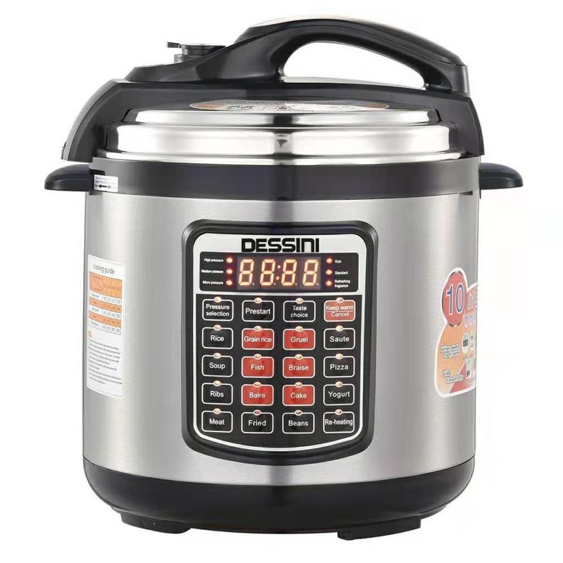 Dessini 6L Electric Pressure Cooker NonStick All in One Rice Steamer