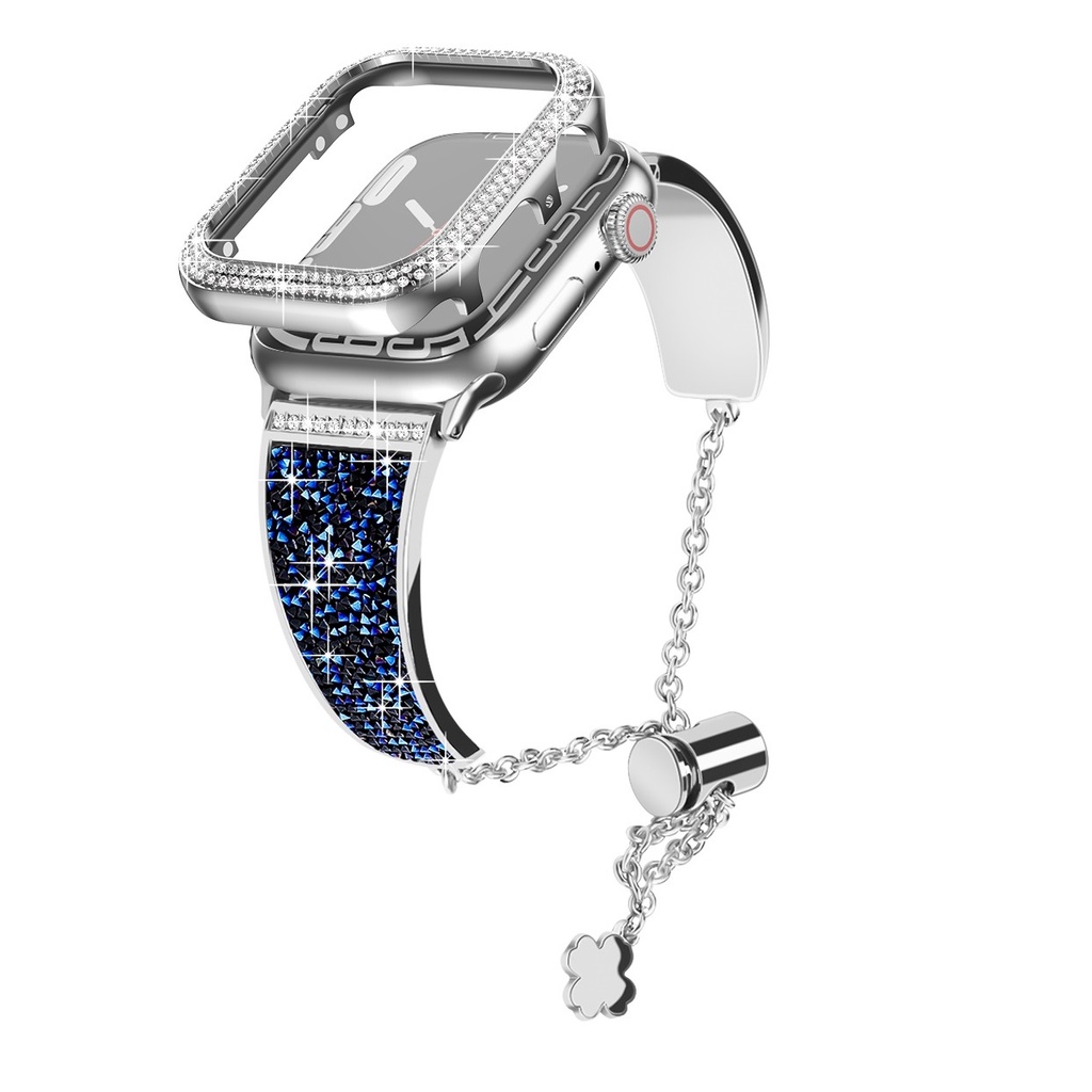 Luxury Strap Compatible for Apple Watch Strap Stainless Steel i Watch