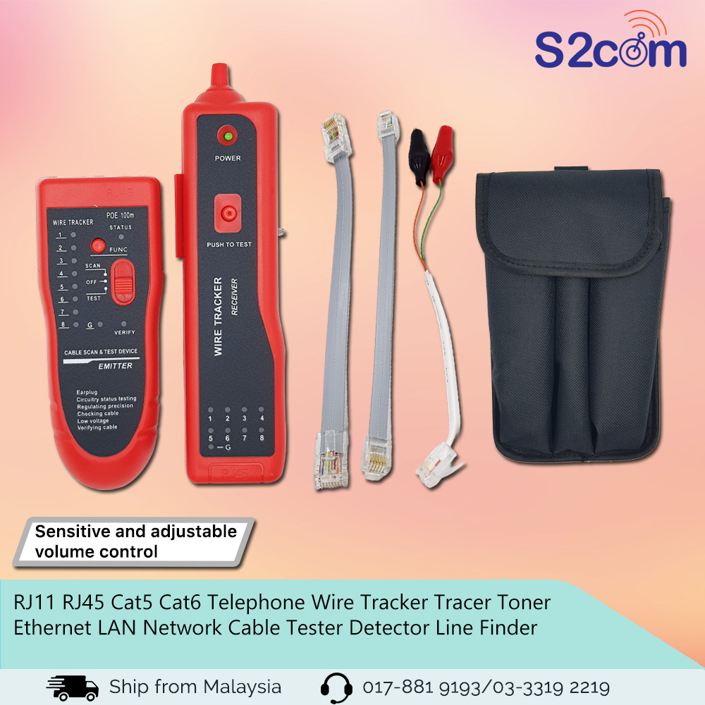 RJ11 RJ45 Cat5 Cat6 Telephone Wire Tracker Tracer Toner LAN