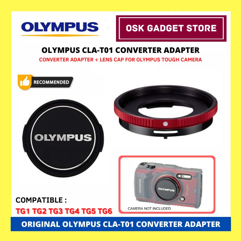 Olympus CLAT01 Converter Adapter + Lens Cap For Olympus TG5 TG6 TG7