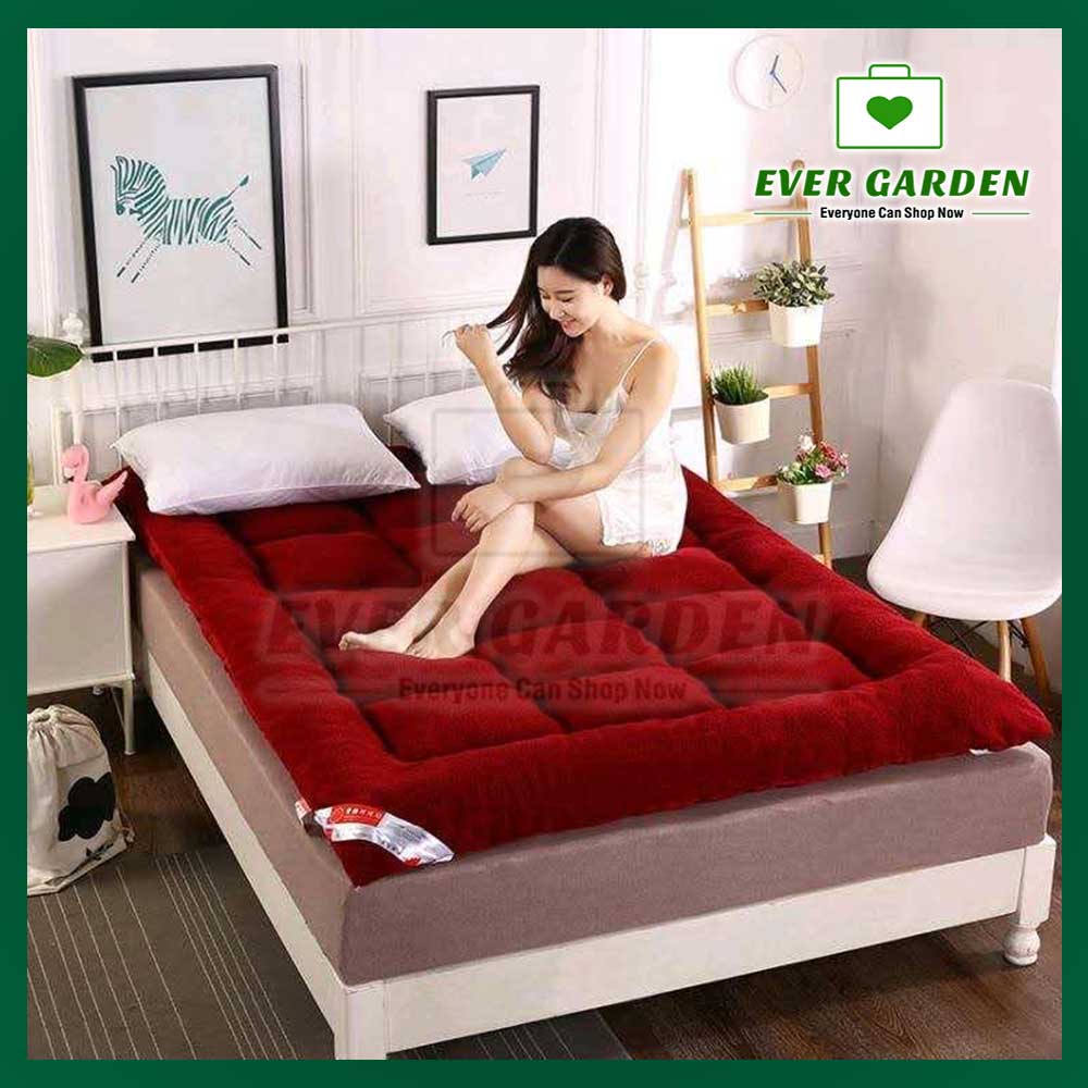 EverGarden,Queen/King Size Tatami Solid Bed Mattress Topper Tilam