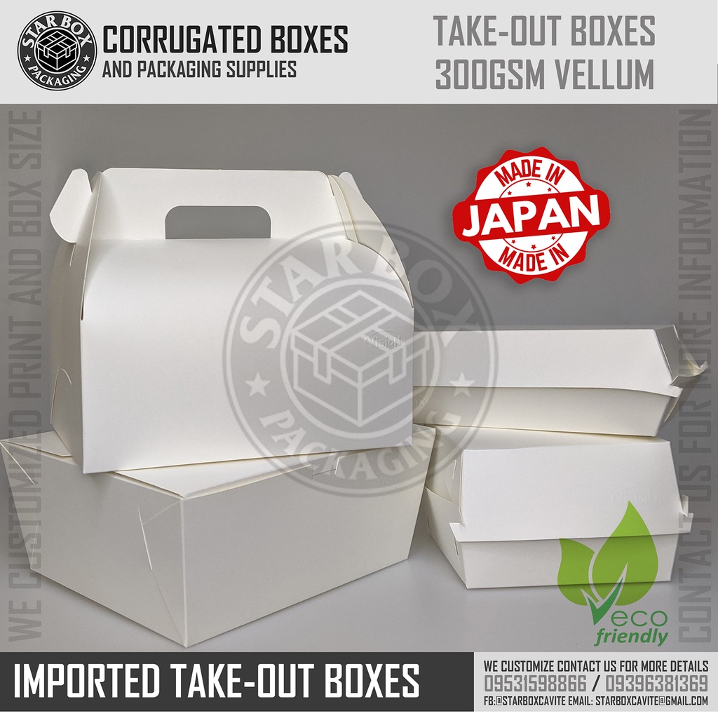 Starbox Burger Box PicaPica Box TakeOut TakeAway Box Pastry Box Made