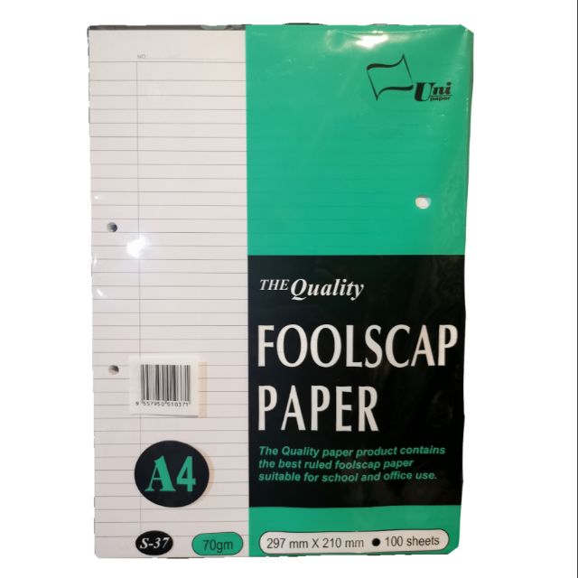 A4 Foolscap Paper 70gsm 100Sheets Text Pad Shopee Malaysia