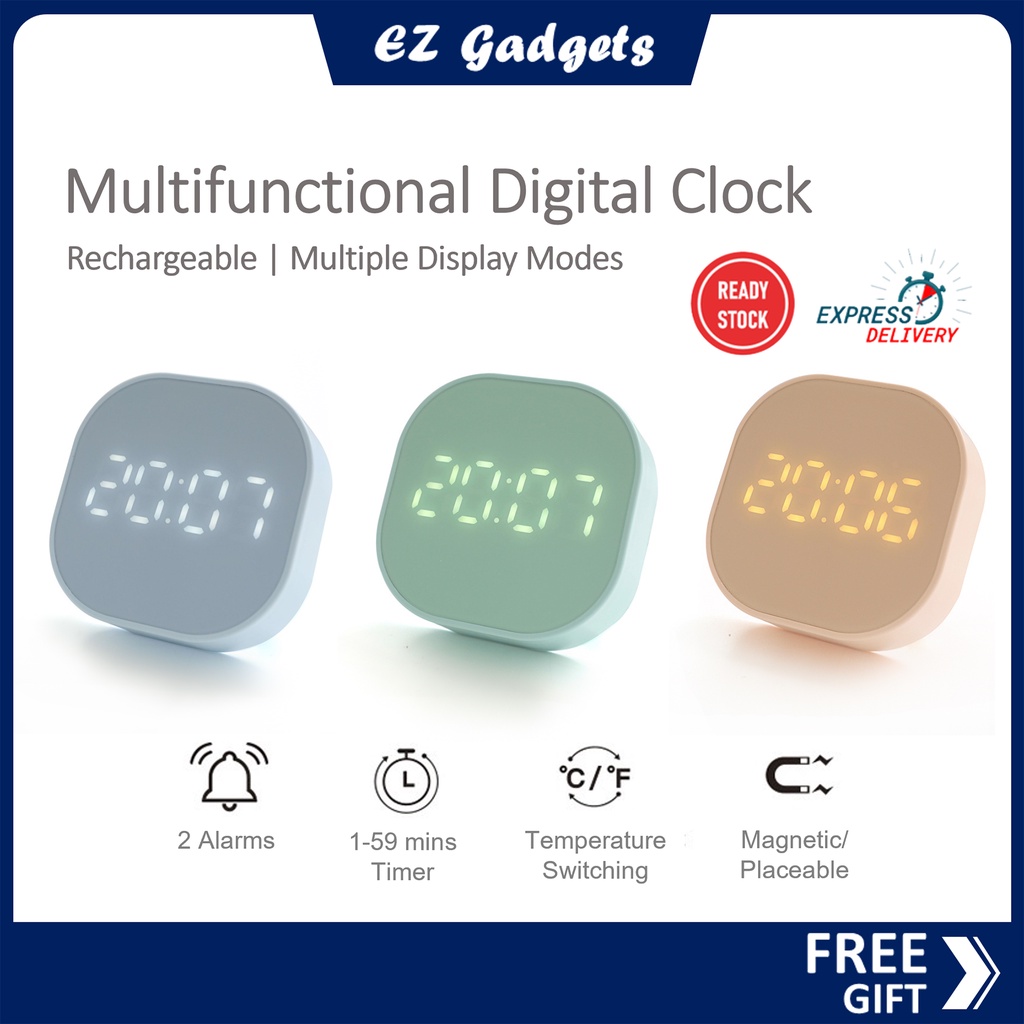 [Warranty] Multifunctional Digital LED Alarm Clock Minimalist