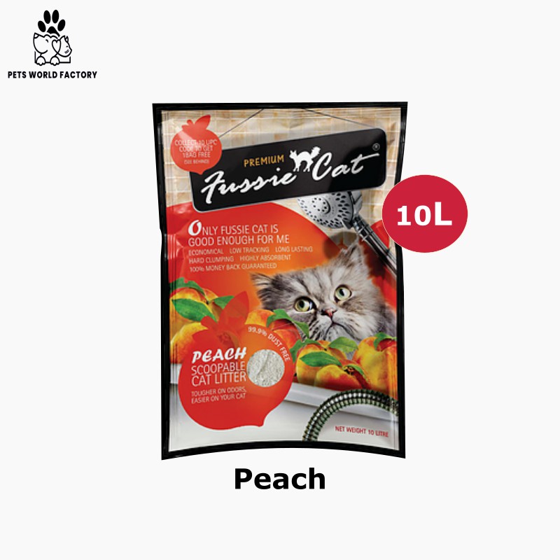 Fussie Cat Scented Cat Litter 10L / Pasir Kucing 10L (Peach) Shopee Malaysia