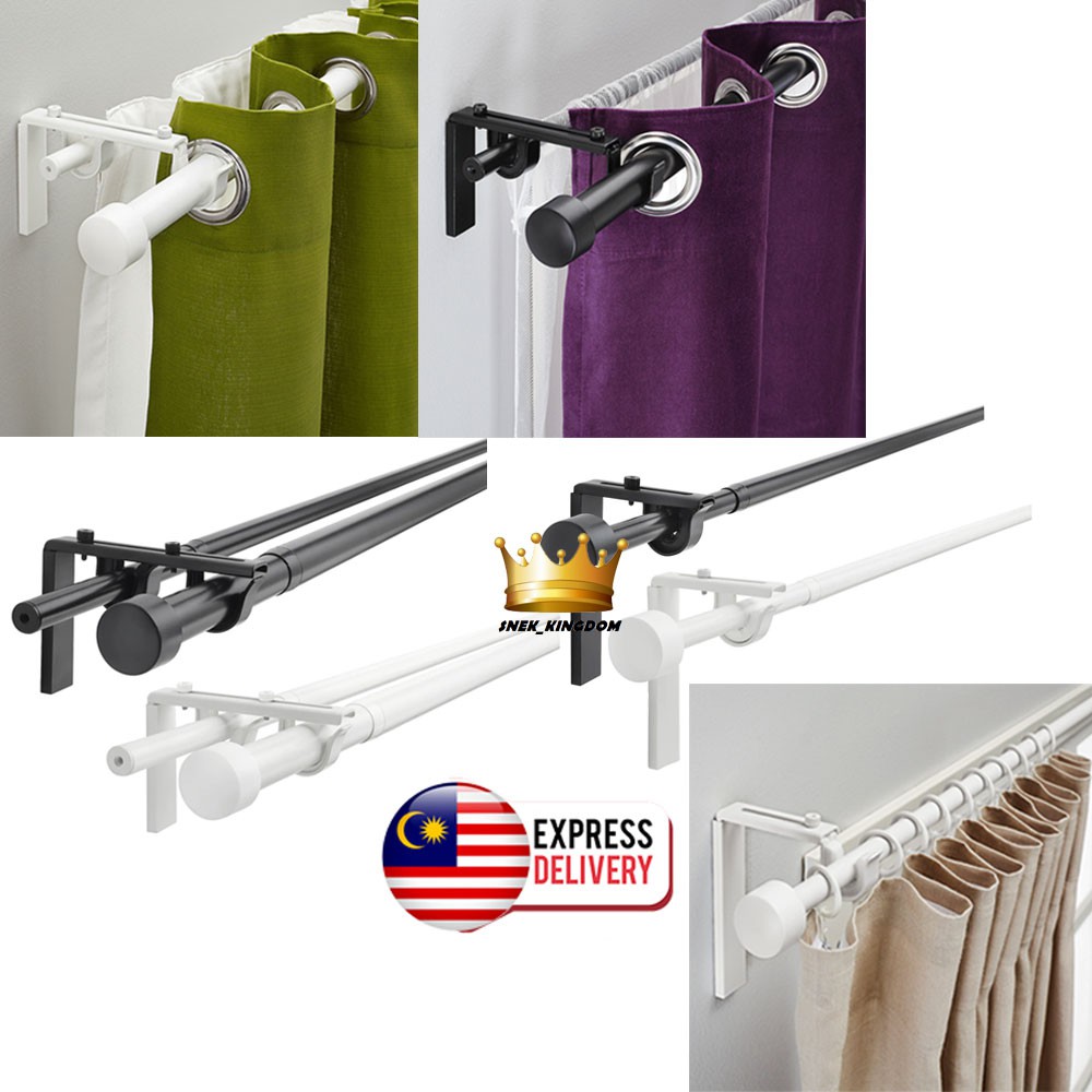 Rod Langsir Tingkap Curtain Rod Besi Langsir Batang Langsir Holder Set