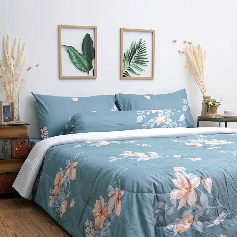 KOJI Silky Touch Flora Series Microfibre Comforter Set 4 IN 1 (Single