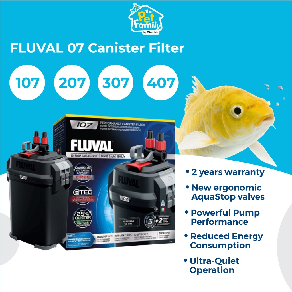 FLUVAL Canister Filter Aquarium Crystal Clear Quiet Water Filtration