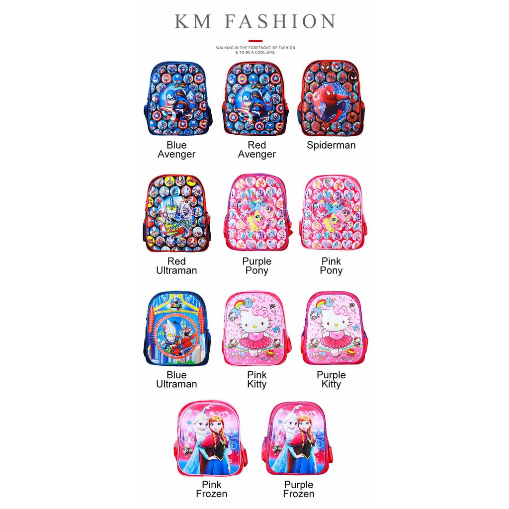 3D KIDS FAVORITE CHARACTER SCHOOL BACKPACK Shopee Malaysia