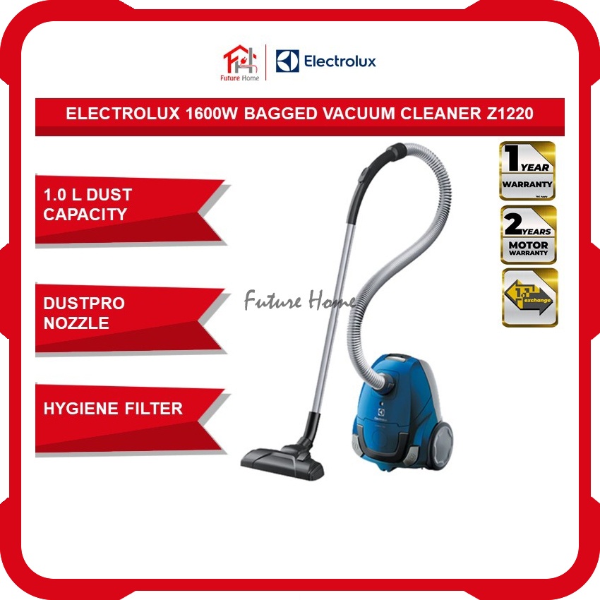 Electrolux 1600W Bagged Hygiene Filter Vacuum Cleaner Z1220 Shopee