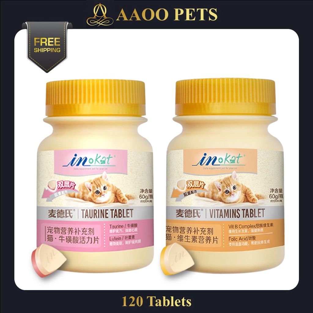 Med’s Inkat Vitamin / Taurine Tablet Cat 60G Vitamin & Taurine Tablet Cat Supplements Makanan