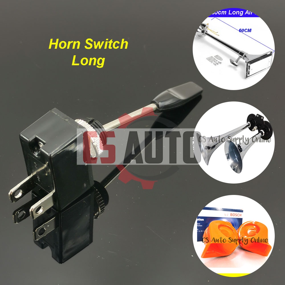 CS Press Air Horn Switch 12v 24v Bounce Back Push Long Suis Hon Angin