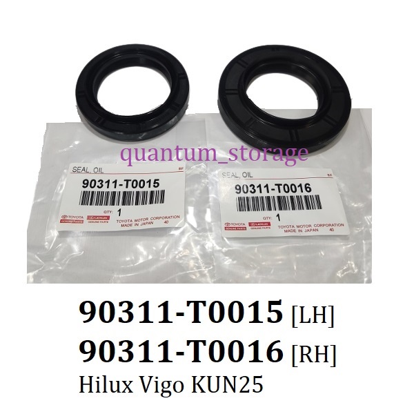 Toyota Drive Shaft Oil Seal LH 90311T0015 RH 90311T0016 Hilux Vigo KUN25 KUN26 Fortuner KUN50