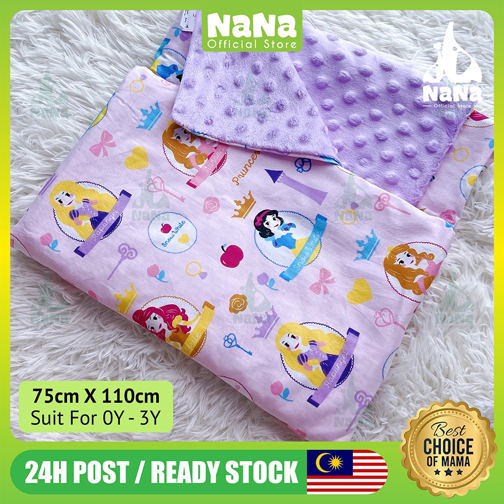 NANA Baby Blanket Muslim Newborn Minky Dot Fabric Swaddle Wrap Kids Children Sleep Selimut Tidur