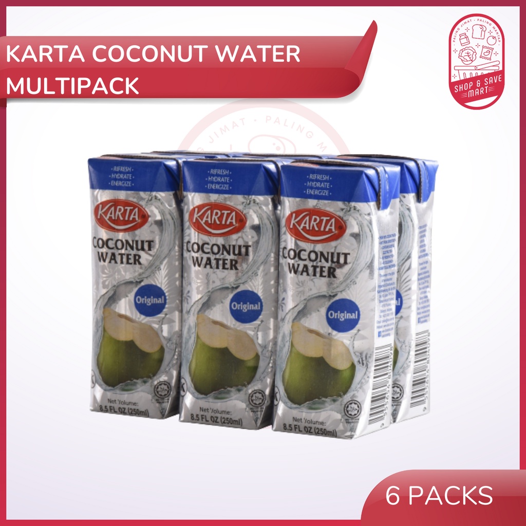 Karta Coconut Water Multipack 6x250ml Karta Air Kelapa Multipak