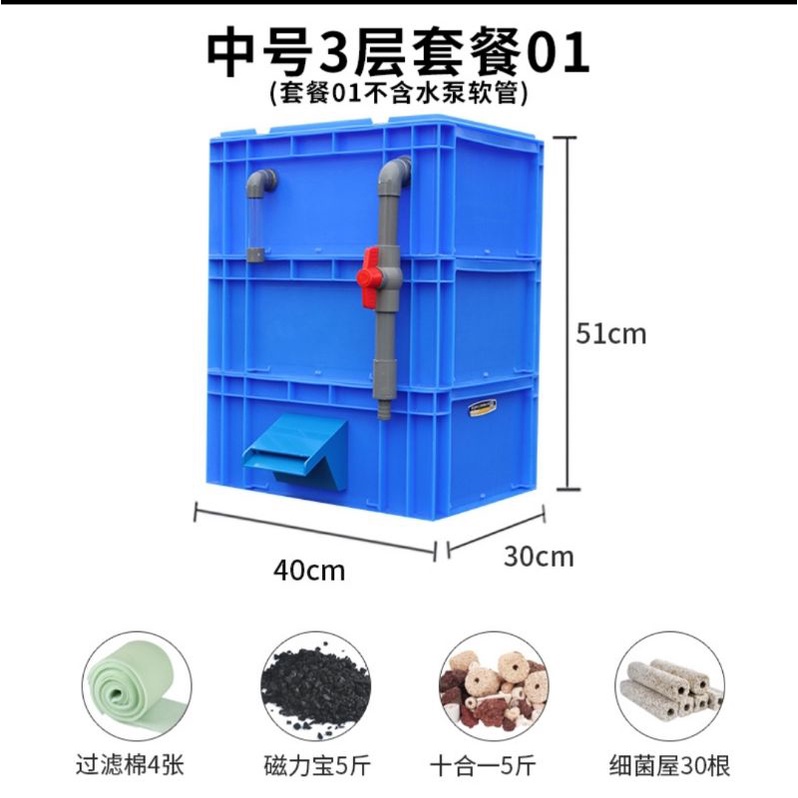 Turnover box filter box fish pond water circulation system filter box