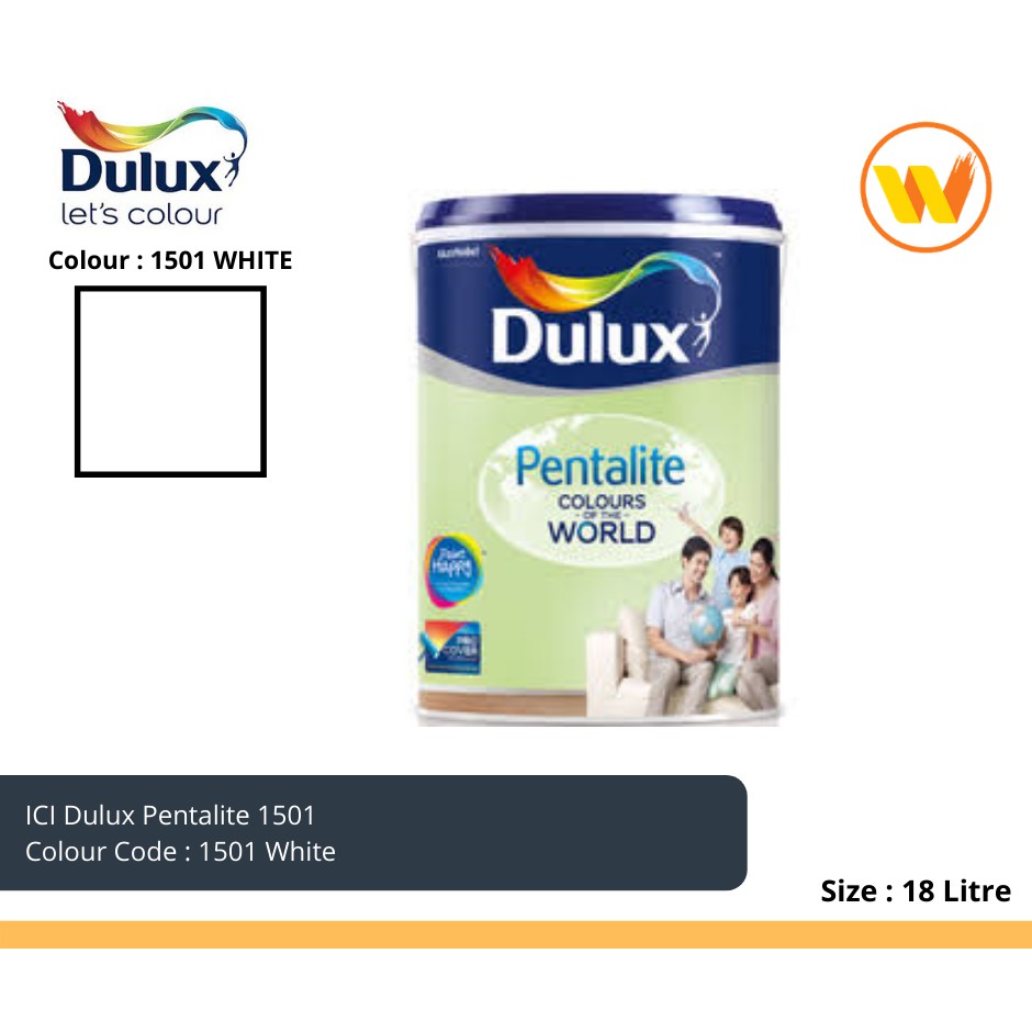 18Litre ICI Dulux Pentalite 1501 White 18L (Dulux Interior Matt Finish