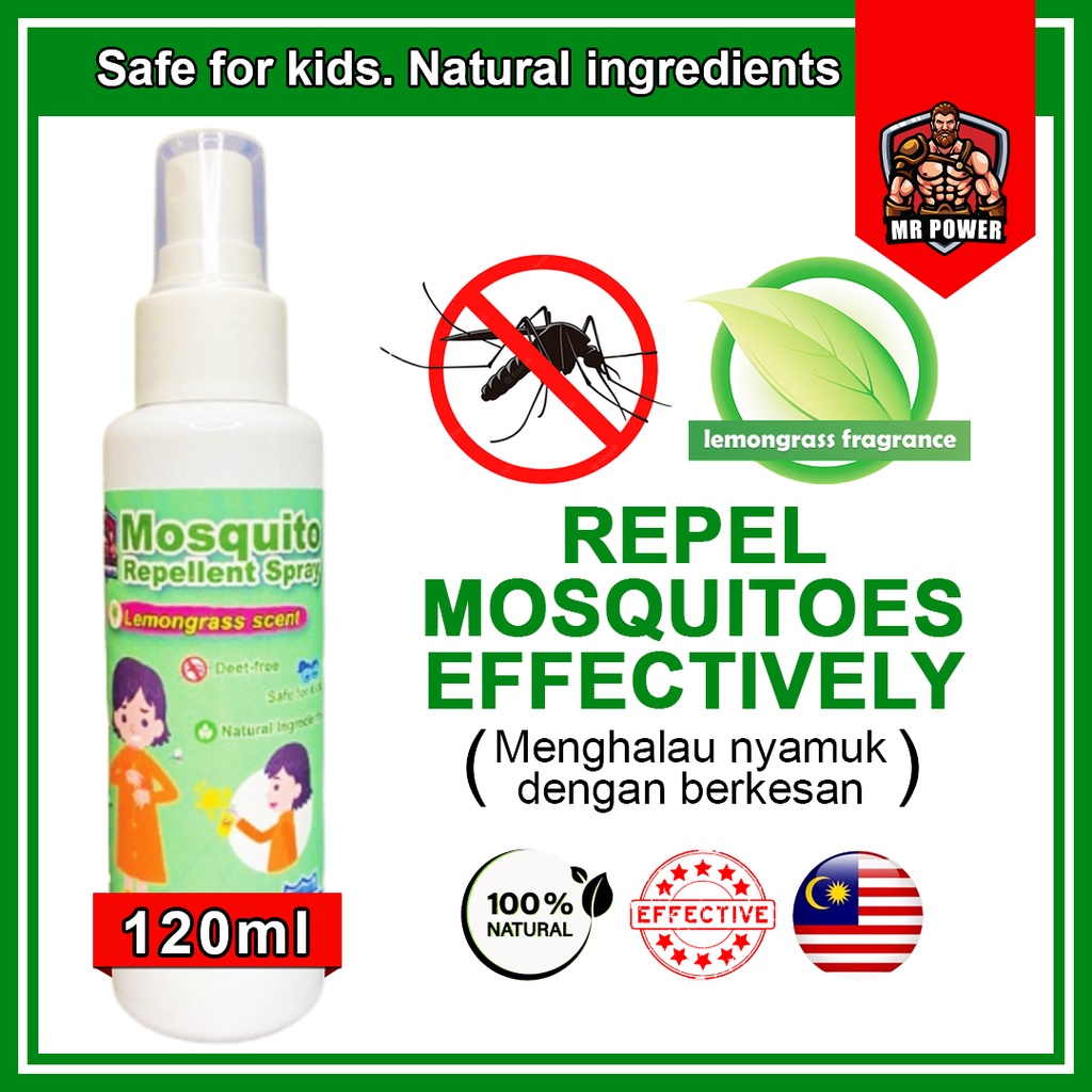 Mosquito Repellent Spray Natural Ingredient Deetfree Pencegah Nyamuk