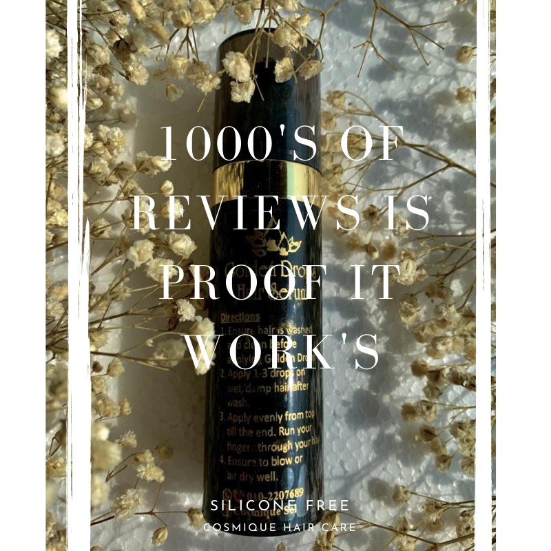 💖Non Greasy Hair Serum💖100 natural💖Golden Drops Hair Serum by Cosmique