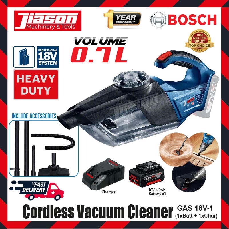 BOSCH GAS 18V1 / GAS18V1 18V 0.7L Cordless Vacuum Cleaner w