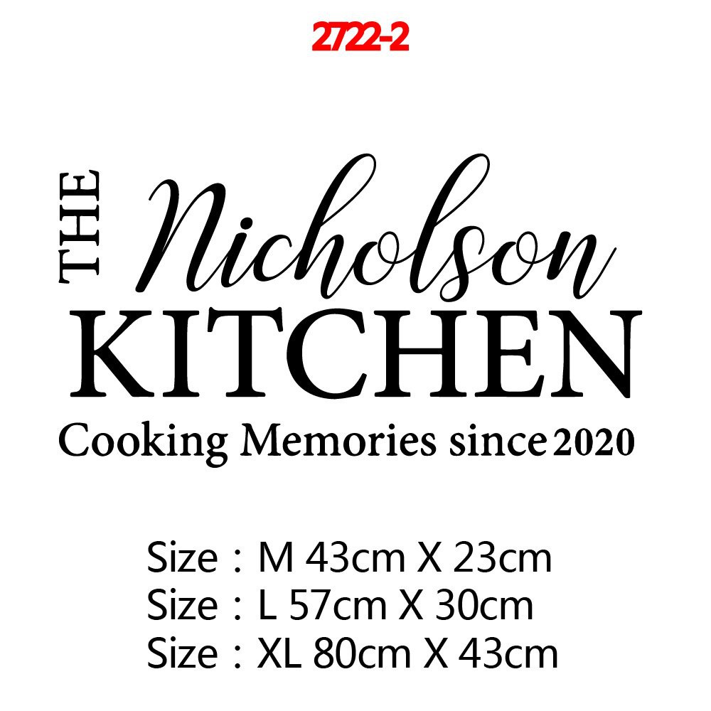Custom Name Kitchen Wall Stickers Home Decoration Accessories For