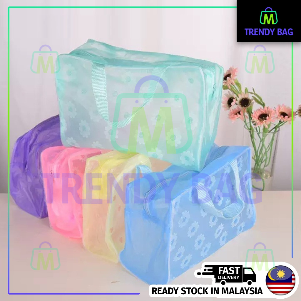 PVC Waterproof Makeup Storage Bag Cosmetic Zipper Organizer Bag