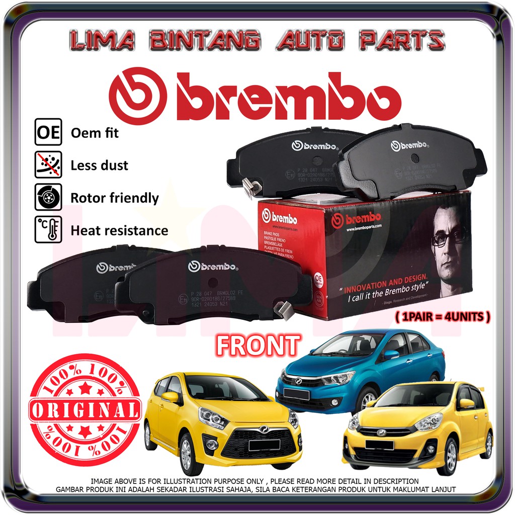 Perodua Myvi Lagi Best , Icon , Axia , Bezza Front Brake Pads , Disc