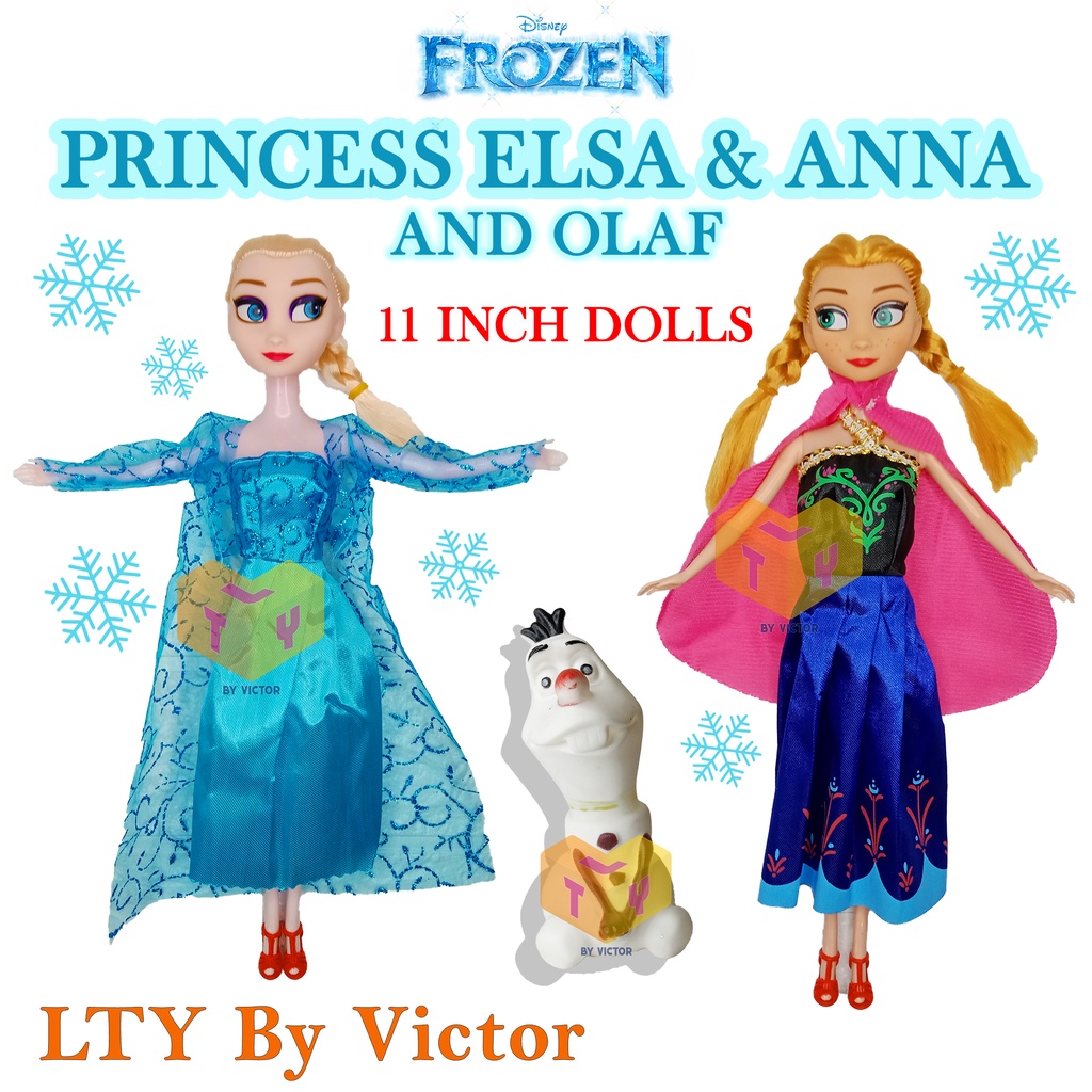 ELSA & ANNA DISNEY FROZEN PRINCESS DOLL WITH FREE OLAF FIGURE FOR GIRL