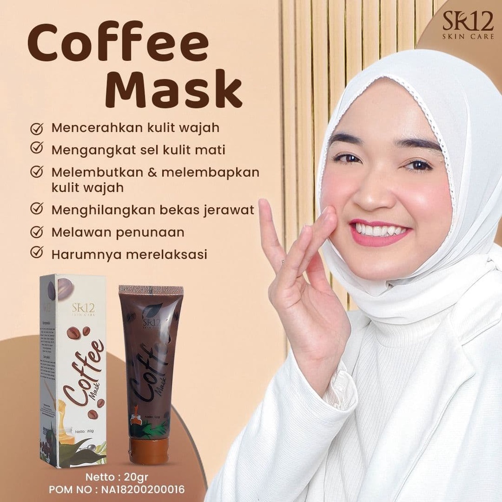 HITAM Sr12 Coffee MASK PEELING SR12 Powerful MASK Removes Blackheads