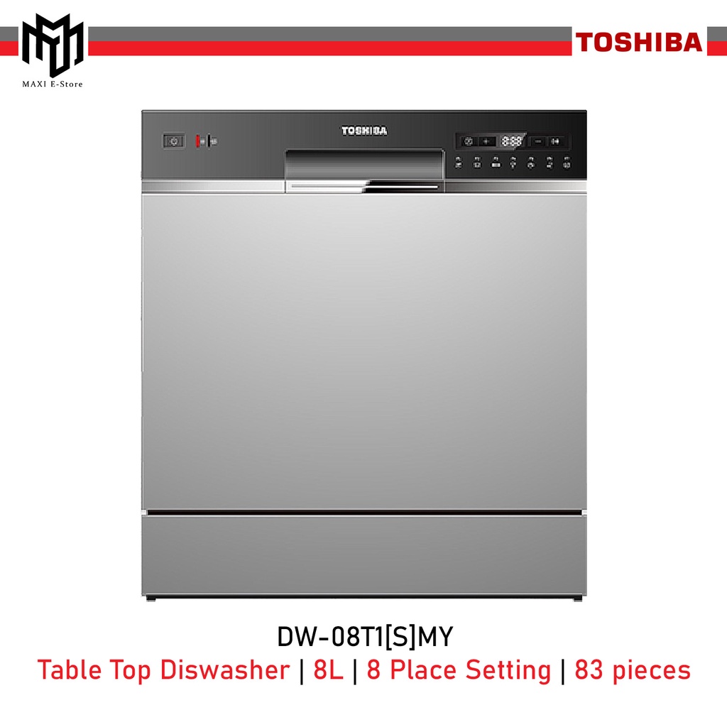 Toshiba Tabletop UVLED AntiBacterial 8 Place Setting Dishwasher (83