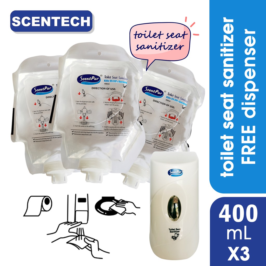 ScentPur [Free Toilet Seat Sanitizer Dispenser] Spray Toilet Seat