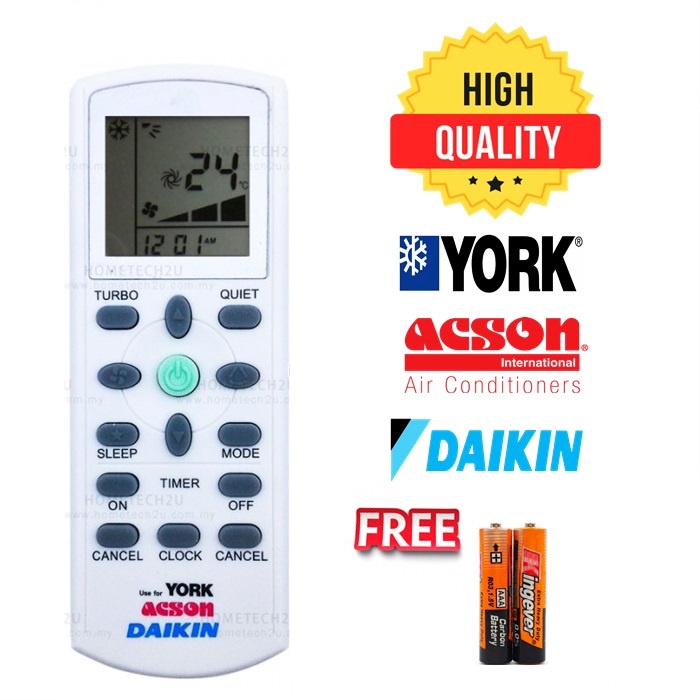 Daikin / York / Acson Air Conditioner Remote Control Shopee Malaysia