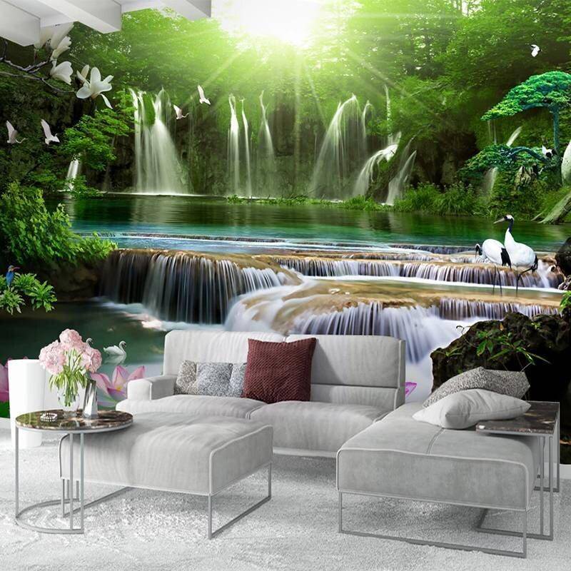 Selfadjusting wallpaper, wall stickers, home decor, sofa, TV, living