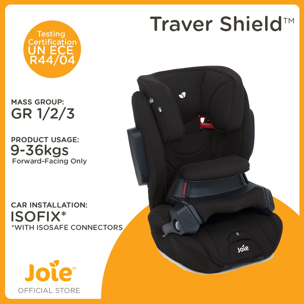 Joie Travel Shield Car Seat (Booster Seat) Group 1/2/3 Coal (112