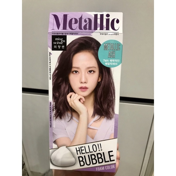 MISE EN SCENE Hello Bubble Foam Colour Hair Dye (Metallic Ash) Shopee