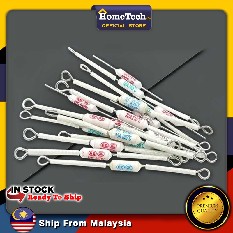 RF Rice Cooker Thermal Fuse 250V 10A 15A 20A Ceramic Temperature Fuse