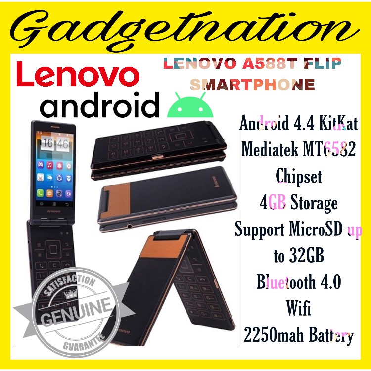 🇲🇾 Ready Stock 🇲🇾 Lenovo A588t Flip Design Android Smartphone (New