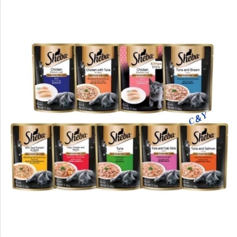 Sheba Cat Pouch Wet Food 70g X 12 Pouch Shopee Malaysia