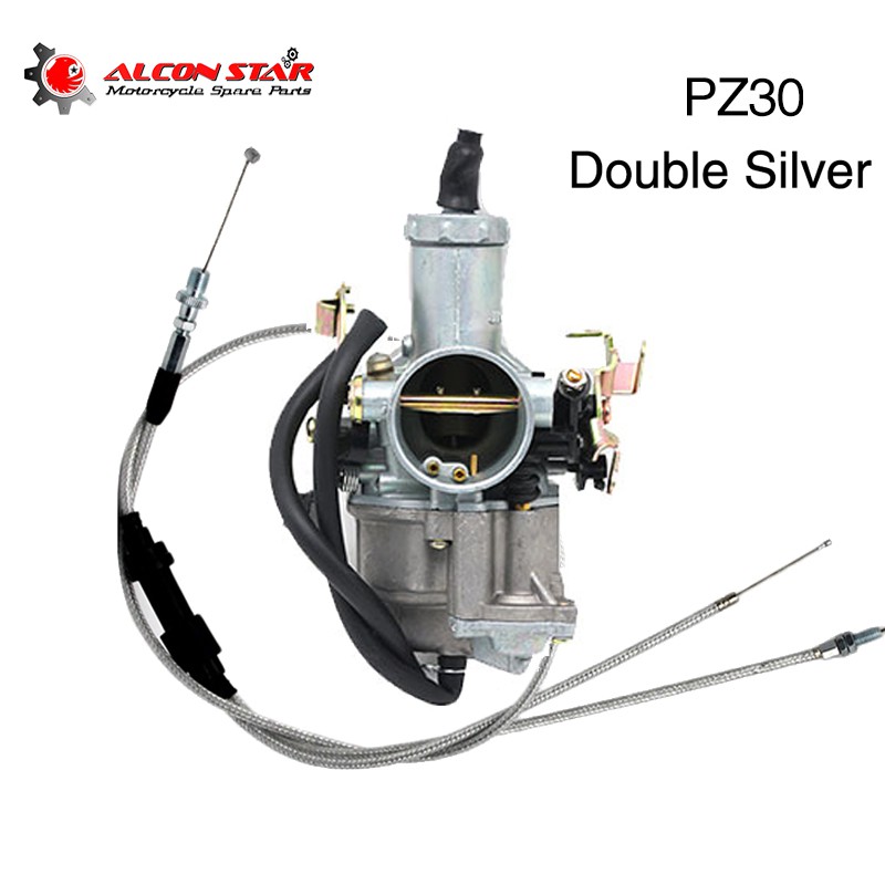 Alconstar PZ30 30mm Carburetor With Dual Throttle Cable Accelerating