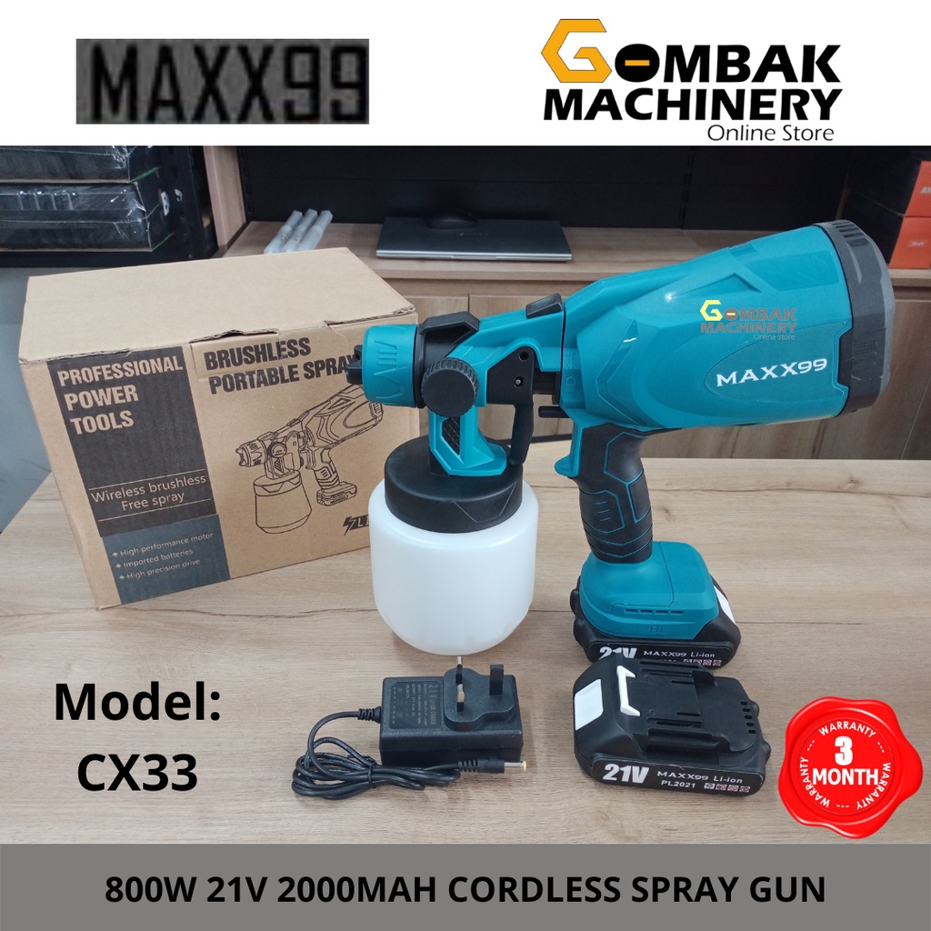MAXX99 CX33 800W 21V 2000MAH Cordless Spray Gun/Portable Disinfectant