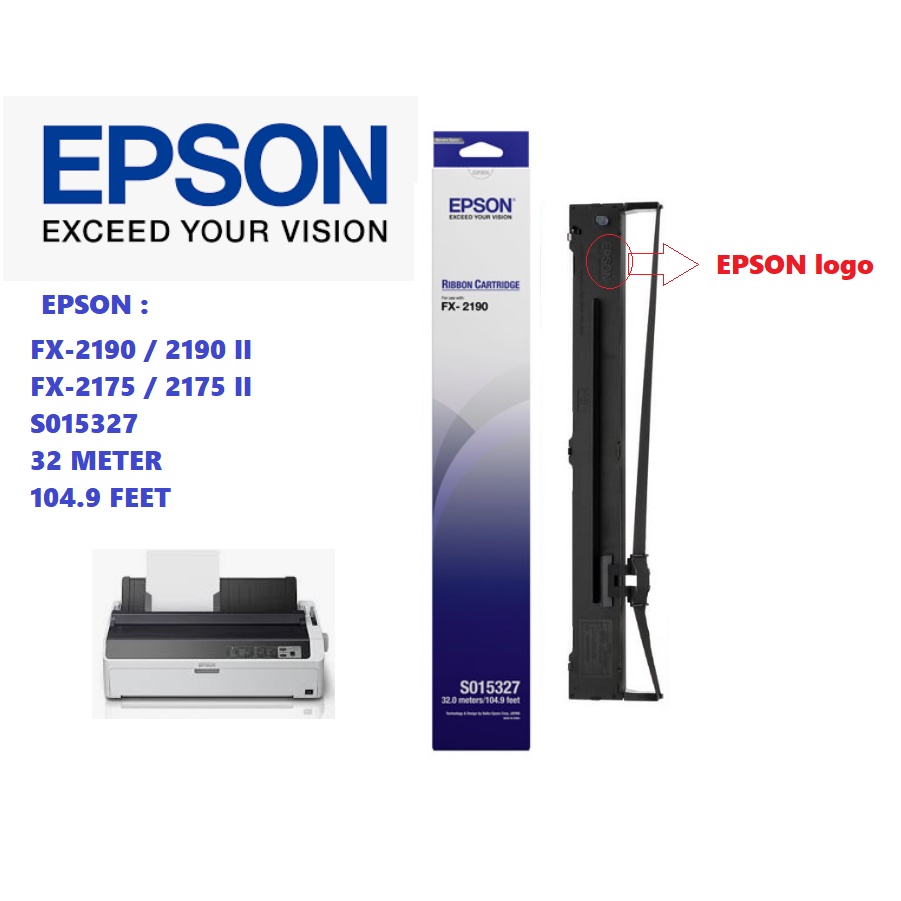 EPSON FX2175 / 2175II / FX2190 / FX2190II RIBBON 100 ORIGINAL