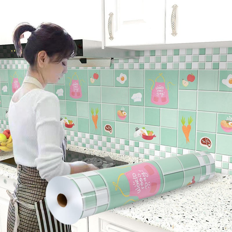 Kitchen oilproof stickers waterproof fire resistant high temperature