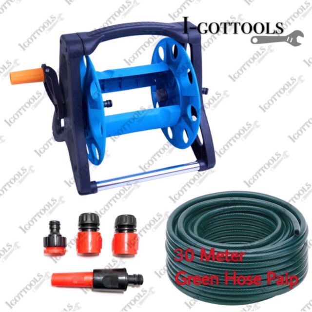 (BEST SELLING)Garden Thick Hose Reel Set With 30meter High Quality