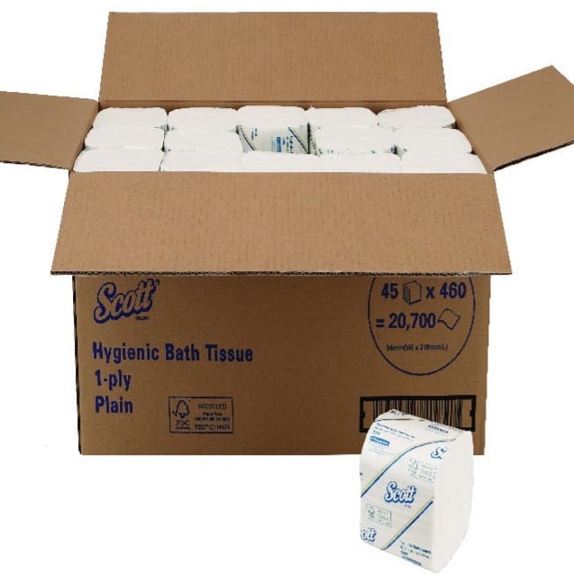 SCOTT® 06392 Hygienic Bath Toilet Tissue 1ply HBT Tissue ( 1 Carton=45
