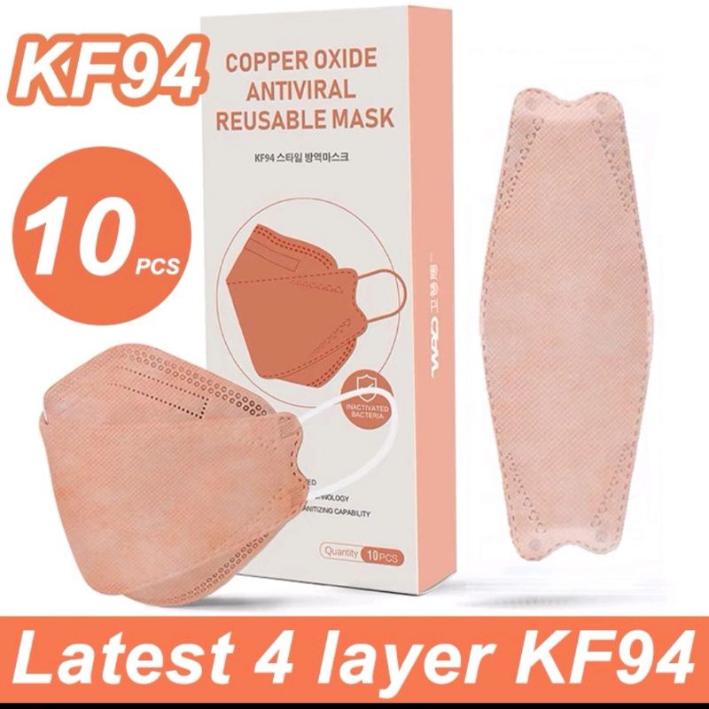 Kf94 Copper Oxide Mask 4PLY WPD Reusable 氧化铜灭活KF94口罩 Shopee Malaysia