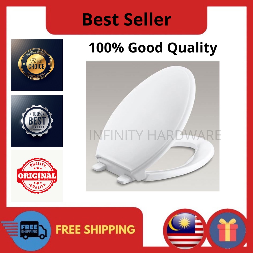 Plastic Toilet Bowl Seat & Cover with Screws Plastic Toilet Bowl Seat