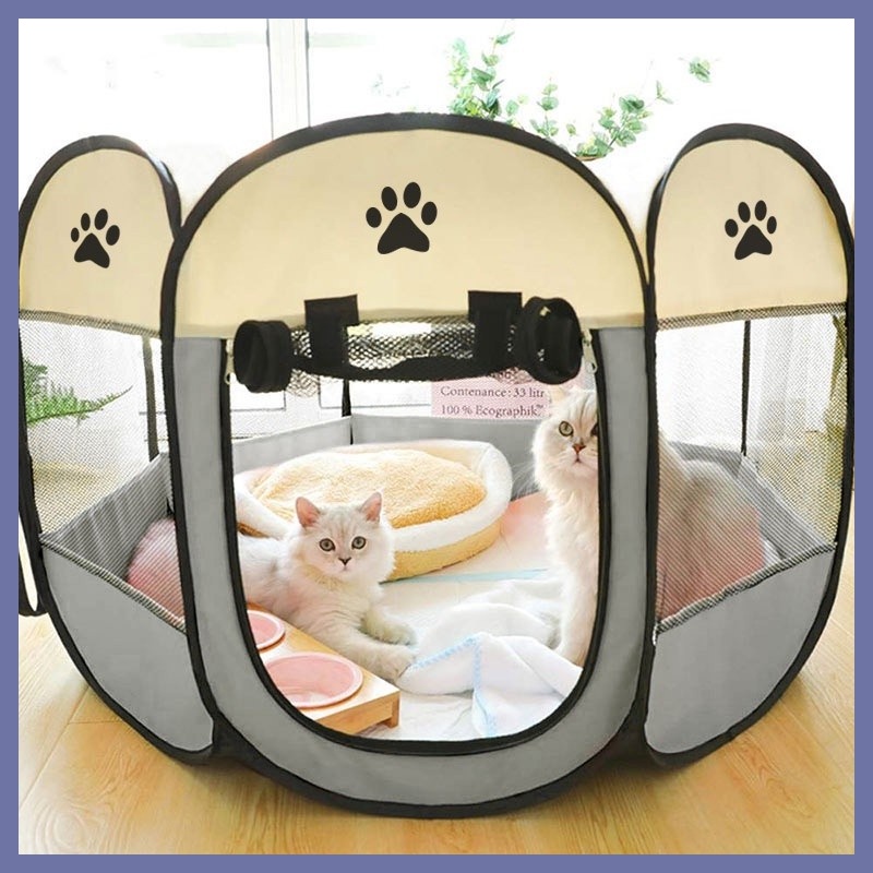 [Ready Stock] Cat Tent Rumah Kucing Cat House Portable Folding Outdoor